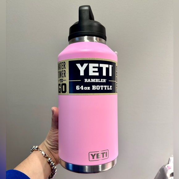 🦋Yeti Rambler 64oz Bottle Power Pink  Limited Edition Color